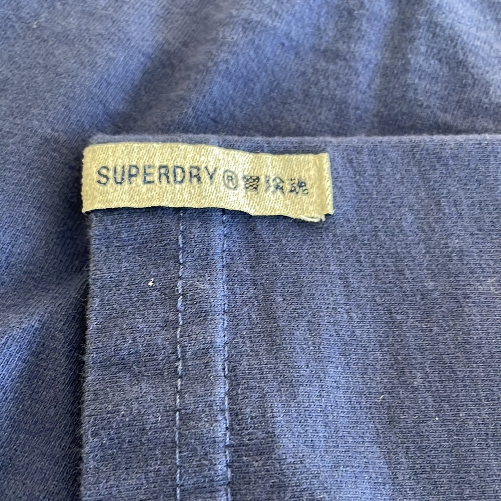NWOT Superdry Men’s Blue S/S T-shirt w/ Yellow Logo-Size XL - Picture 5 of 10